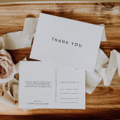 Carte postale Merci de typographie chic