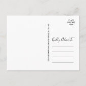 Carte Postale Merci de typographie florale (Dos)