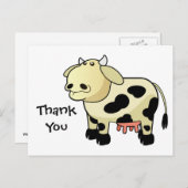 Carte postale Merci de vache laitière (Devant / Derrière)