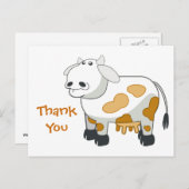 Carte postale Merci de vache laitière (Devant / Derrière)