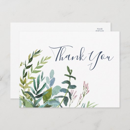 Carte postale Merci de verdure estivale (Devant / Derrière)