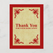 Carte Postale merci de votre dévouement (Devant)