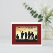 Carte Postale merci de votre service (Debout devant)