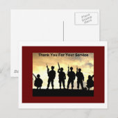 Carte Postale merci de votre service (Devant / Derrière)
