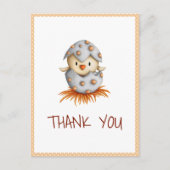Carte Postale Merci d'éclosion d'oiseaux de bébé lunaire (Devant)