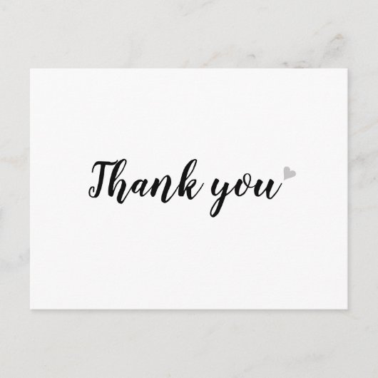 Carte Postale Merci d'entreprise simple noir et blanc (Devant)