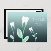 Carte Postale MERCI dents en fleurs (Devant / Derrière)