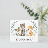 Carte Postale Merci des animaux forestiers (Debout devant)