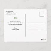 Carte Postale Merci des animaux forestiers (Dos)