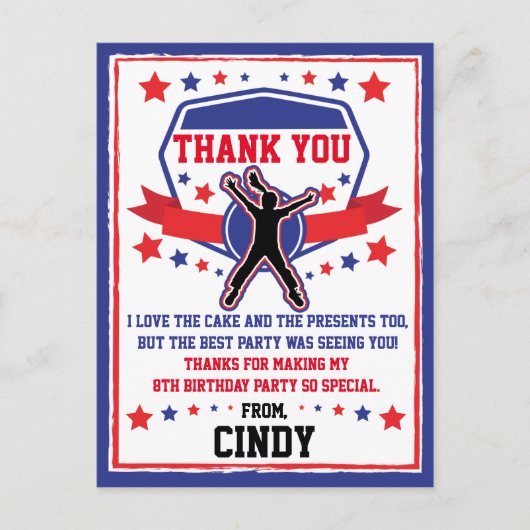 Carte Postale Merci des filles guerrières de Ninja (Devant)