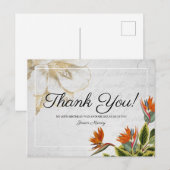 Carte Postale Merci des fleurs tropicales vintages (Devant / Derrière)