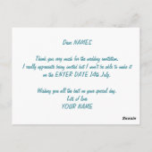 Carte Postale Merci des libellules dansantes (Dos)