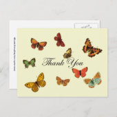 Carte Postale Merci des papillons (Devant / Derrière)