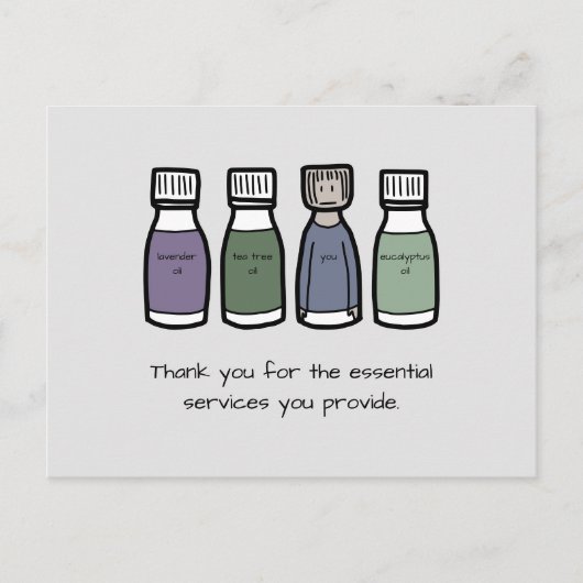 Carte Postale "Merci des services essentiels que vous fournissez (Devant)