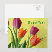 Carte postale Merci des Tulipes impressionnistes v (Devant / Derrière)