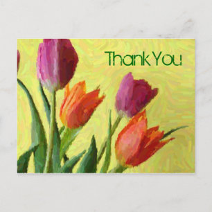 Carte postale Merci des Tulipes impressionnistes v