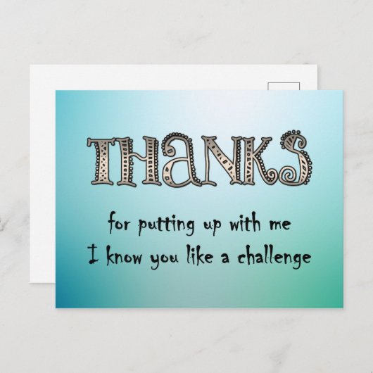 Carte Postale Merci d'être avec moi (Devant / Derrière)