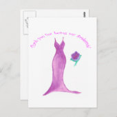 Carte Postale Merci d'être ma servante d'honneur (Devant / Derrière)