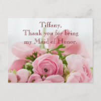 Merci d'être ma servante d'honneur Bouquet rose
