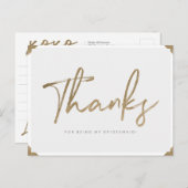 Carte Postale Merci D'Être Mon Épouse D'Or Script Merci (Devant / Derrière)