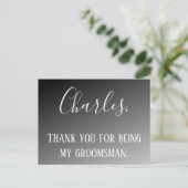 Carte Postale Merci d'être mon Groomsman (Debout devant)