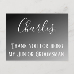 Carte Postale Merci d'être mon Junior Groomsman