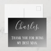 Carte Postale Merci d'être mon meilleur homme (Devant / Derrière)