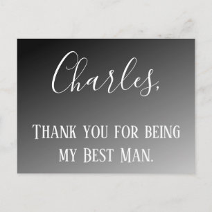 Carte Postale Merci d'être mon meilleur homme