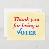 Carte Postale Merci d'être un électeur (Devant / Derrière)