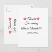 Carte Postale merci d'être venu nom à ajouter message texte (Devant / Derrière)