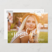 Carte Postale Merci d'études - photo manuscrite de script (Devant / Derrière)