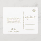 Carte Postale Merci d'eucalyptus veiné en or (Dos)