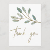 Carte Postale Merci d'eucalyptus veiné en or (Devant)