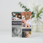 Carte Postale Merci, deuxième faire-part de naissance de bébé (Debout devant)