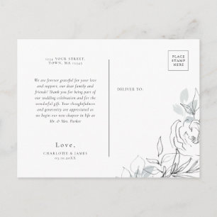 Carte postale Merci d'illustration botanique