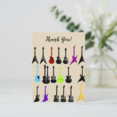 Carte Postale Merci d'impression de guitare personnalisée (Debout devant)