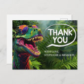Carte Postale Merci Dinosaur Cool Jurassic (Devant / Derrière)