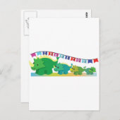 Carte Postale Merci Dinosaures mignon ! (Devant / Derrière)