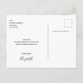 Carte Postale Merci diplômé violet or (Dos)