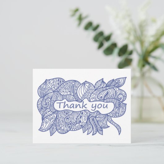 Carte Postale Merci doodle (Debout devant)