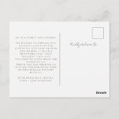 Carte Postale Merci du Baby shower de  de Fleur sauvage de resso (Dos)