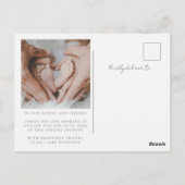 Carte Postale Merci du Baby shower de  de Fleur sauvage de resso (Dos)