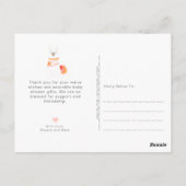 Carte Postale Merci du Baby shower de Yoga Llama (Dos)