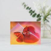 Carte Postale Merci du coeur et du papillon (Debout devant)
