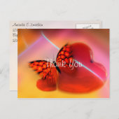 Carte Postale Merci du coeur et du papillon (Devant / Derrière)