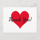 Carte Postale Merci du coeur rouge (Devant)