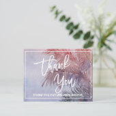 Carte Postale Merci du coucher de soleil tropical (Debout devant)