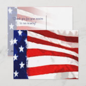 Carte Postale Merci du drapeau américain (Devant / Derrière)