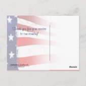 Carte Postale Merci du drapeau américain (Dos)