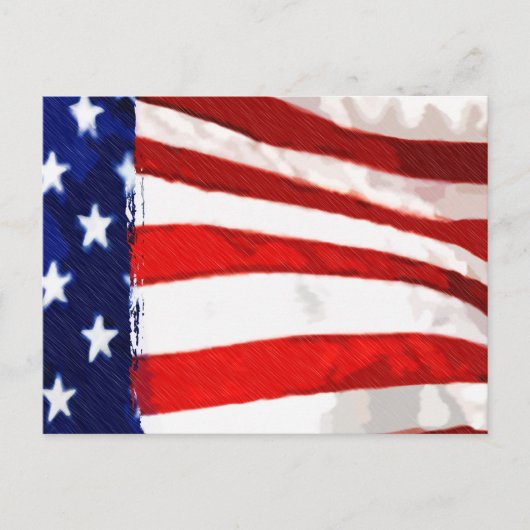 Carte Postale Merci du drapeau américain (Devant)